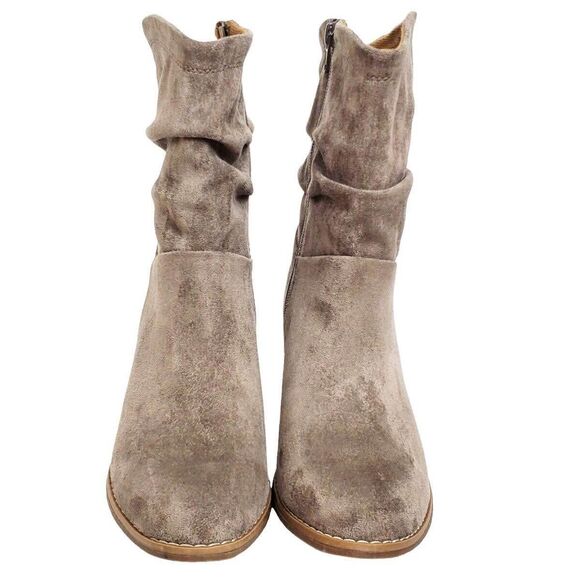 Eurosoft soft Teren slouchy boots pietra gray block heel zip up suede Size 11M - Picture 4 of 10